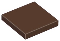 Placa Lisa 2x2 Marrom Escura