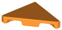 Placa Lisa Modificada Triangular 2x2 Laranja