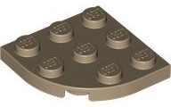 Placa de Canto 3x3 Bege Escuro