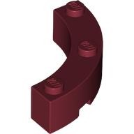 Tijolo redondo de canto 4x4 Dark Red