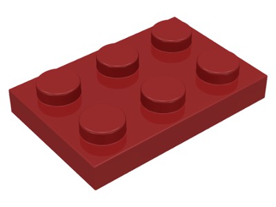 Placa 2x3 Dark Red