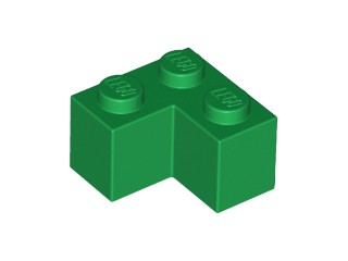 Tijolo 2x2 de canto verde