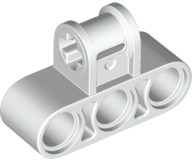 Conector Eixo-Pinos Triplo Perpendicular Branco