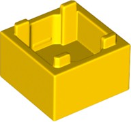 Caixa 2x2x1 com Topo Aberto Amarelo