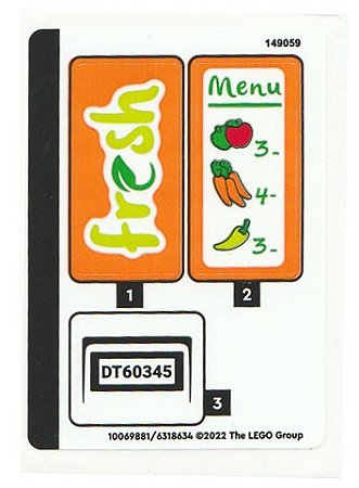 Cartela de Adesivo do SET 60345