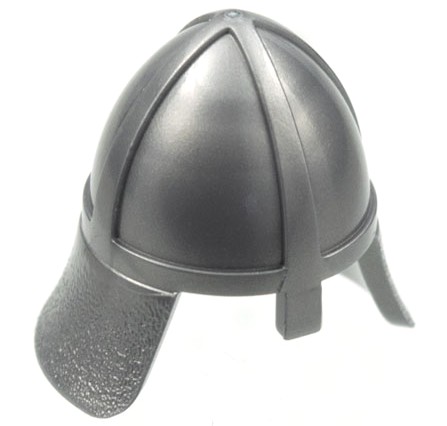 Capacete de Guarda de Castelo com Protetor de Pescoço Flat Silver