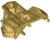 Ombreiras de armadura para minifigura com bainha para 2 espadas Katanas Pearl Gold