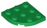 Placa de Canto Redonda 3x3 Verde
