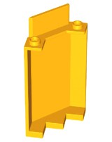 Painel 3x3x6 com parede de canto sem recortes inferiores Laranja Brilhante