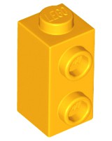 Tijolo Modificado 1x1x1 2/3 Laranja Brilhante