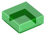 Placa Lisa 1x1 Translúcida Verde