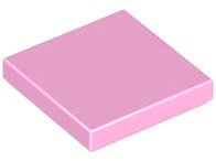 Placa Lisa 2x2 Rosa Brilhante