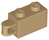Tijolo Modificado 1x2 com alça Bege Escura