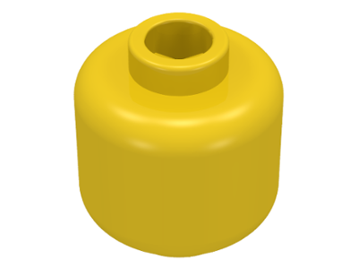 Cabeça (Simples) sem pinturas - Pino Aberto Bloqueado - Amarela