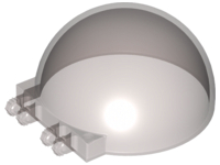 Para-brisa 6x6x3 Canopy Half Sphere com 2 dobradiças duplas translúcido escuro