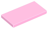 Placa Lisa 2x4 Rosa Brilhante