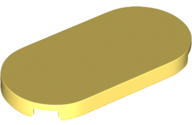 Placa Lisa 2x4 Oval Amarelo Claro Brilhante