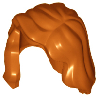 Cabelo feminino de comprimento médio com parte sobre o ombro direito Dark Orange