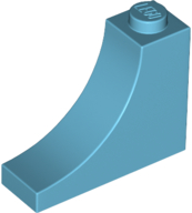 Tijolo com arco invertido 1x3x2 Medium Azure