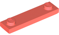 Placa Modificada 1x4 Coral