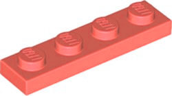 Placa 1x4 Coral