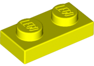 Placa 1x2 Neon Yellow