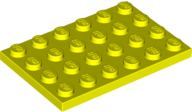 Placa 4x6 Neon Yellow