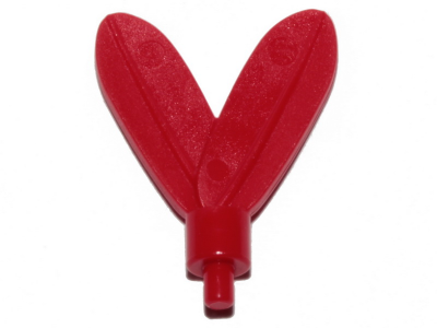 Penas de pluma com alfinete pequeno Vermelha