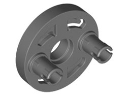 Junta de Rotação com dois pinos e furo para pino Cinza Escura