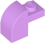 Tijolo Modificado 1x2x 1 1/3 com curvatura superior Medium Lavender