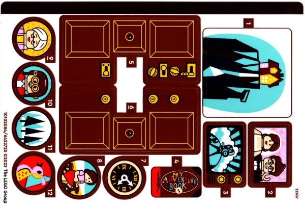 Cartela de Adesivos para o SET  43217  'Up' House​