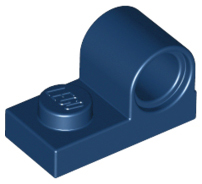 Placa Modificada 1x2 com Furo na Parte Superior Azul Escura