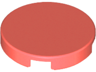 Placa Lisa Redonda 2x2 Coral