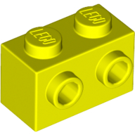 Tijolo Modificado 1x2 Amarelo Neon