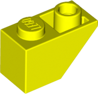 Tijolo inclinado invertido 45 2x1 amarelo neon
