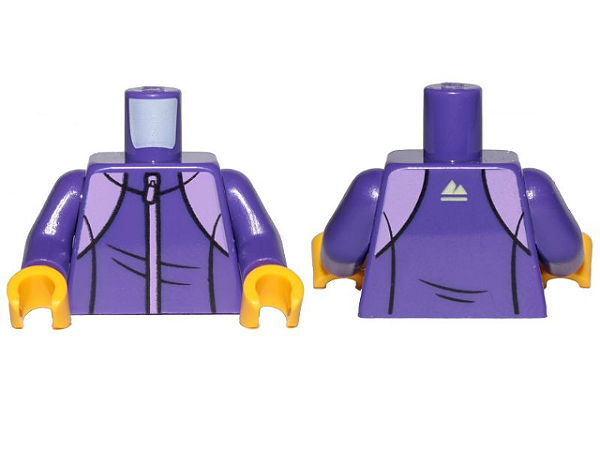 Torso com desenho de jaqueta e ziper Dark Purple