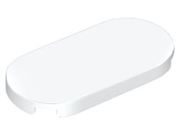 Placa Lisa 2x4 Oval Branca