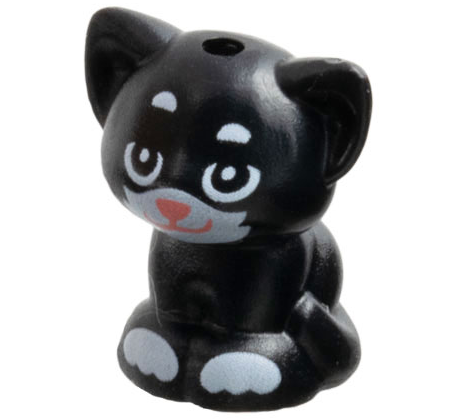 Gatinho Bebê Preto Sentado
