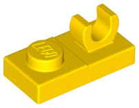 Placa Modificada 1x2 com clip Amarela