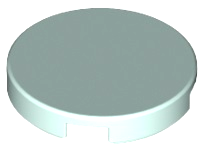 Placa Lisa Redonda 2x2 com suporte de pino inferior Light Aqua