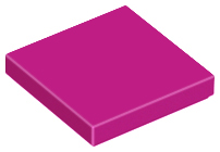 Placa Lisa 2x2 Magenta