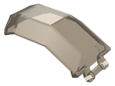 Para-brisa 4x4x4 2/3 com barra translúcido Escuro (Trans-Brown)