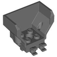 Cockpit 4x2x3 com Furo para Pino e 2 Clips Cinza Escura