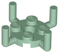 Placa Modificada 1x2 com furo para pino Sand Green