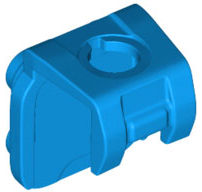 Suporte de pescoço para minifigura com 4 pinos traseiros e arnês frontal Dark Azure