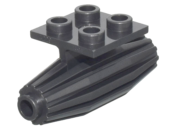 Motor com Estrias e Placa 2x2 Cinza Escuro Perolado