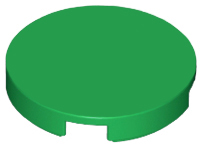 Placa Lisa Redonda 2x2 com suporte de pino inferior Verde