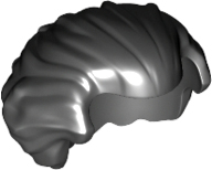 Cabelo penteado para trás espesso nas costas Preto