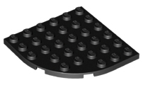 Placa Redonda de Canto 6x6 Preta