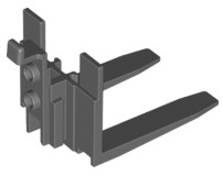 Garfos largos para empilhadeira reforçados com suporte de cinto de borracha Cinza Escuro